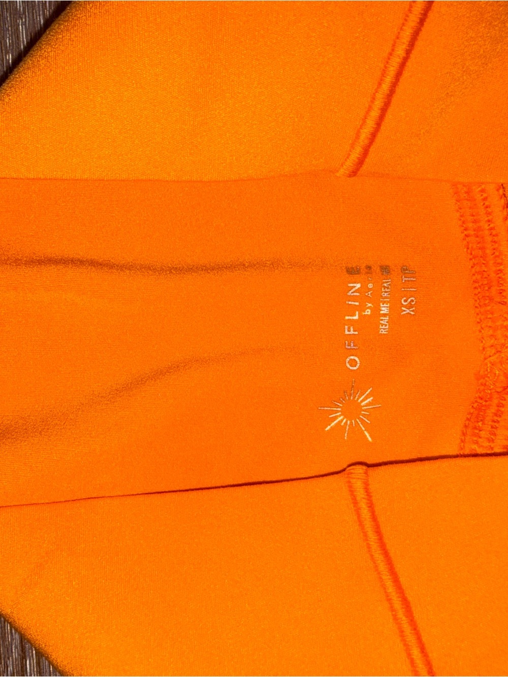 Aerie Ofine High-Waist Athletic Shorts in Bright Orange - Picture 2 of 2